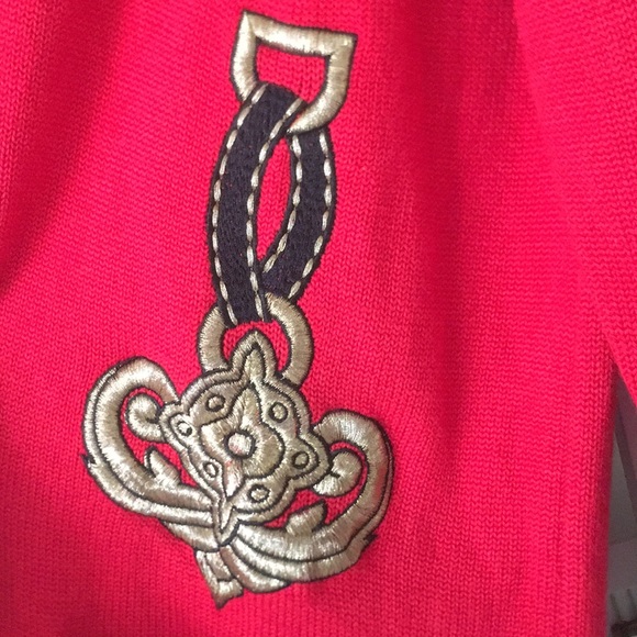 Escada by Margaretha Ley Gold button cardigan 100% premium new wool Germany - Picture 4 of 4